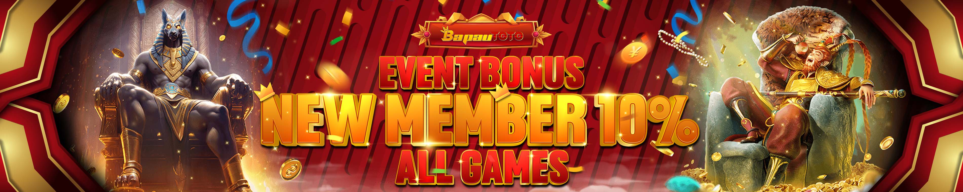 Bonus New member 10%  BapauToto 